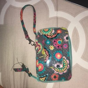 Grey floral design Wallet